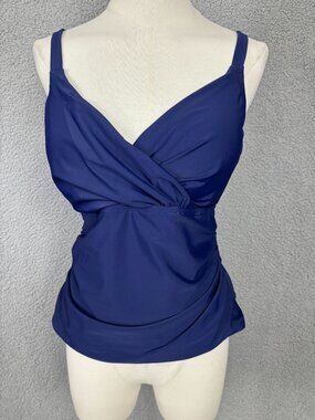 Cupshe Women's Tankini Swimsuit Top Twist Front & Adjustable Straps Plus 0X NWDs